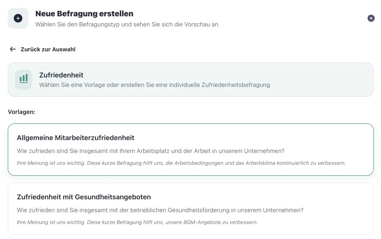 Planungs-Wizard Schritt 5 – Befragung aussteuern